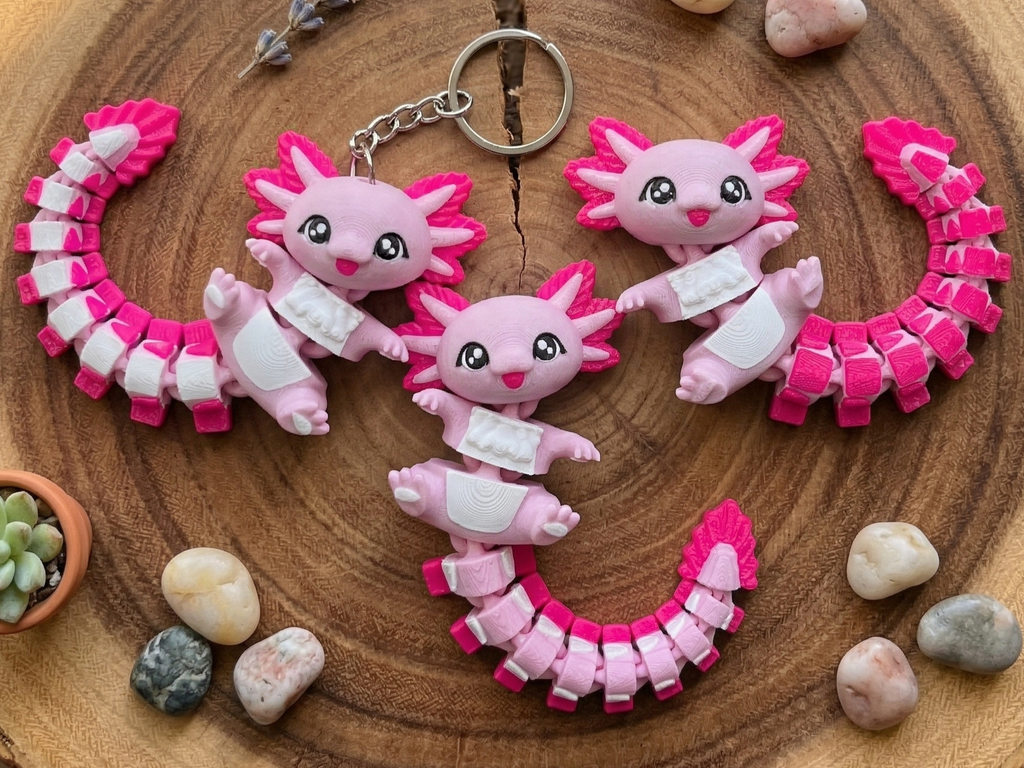 3D Printed Articulated Axolotl